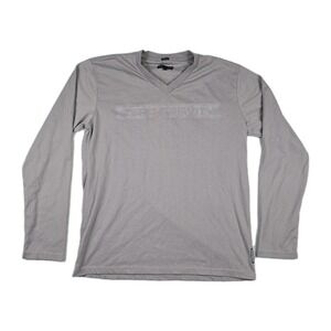 Zero Gravity Y2K Fitted Long Sleeve Shirt Men's Size Large Gray